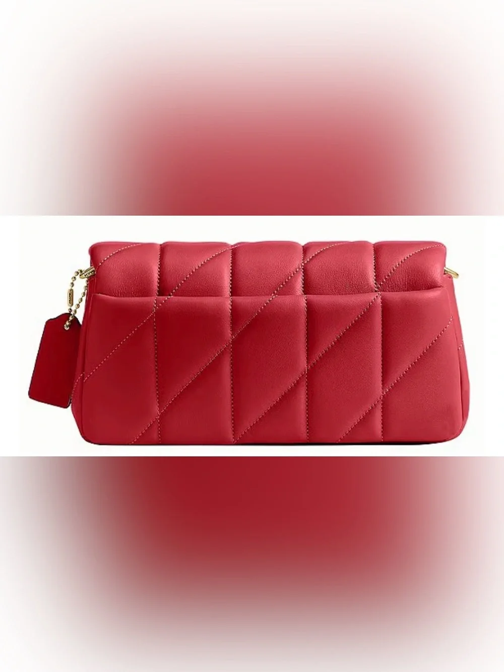 COACH Tabby 19 in Poppy Crossbody Bag with Gold hardware and chain